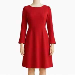 Chic Red Wool Dress